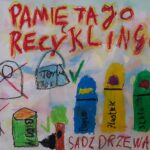 Praca plastyczna Plakat "Pamiętaj o recyklingu"